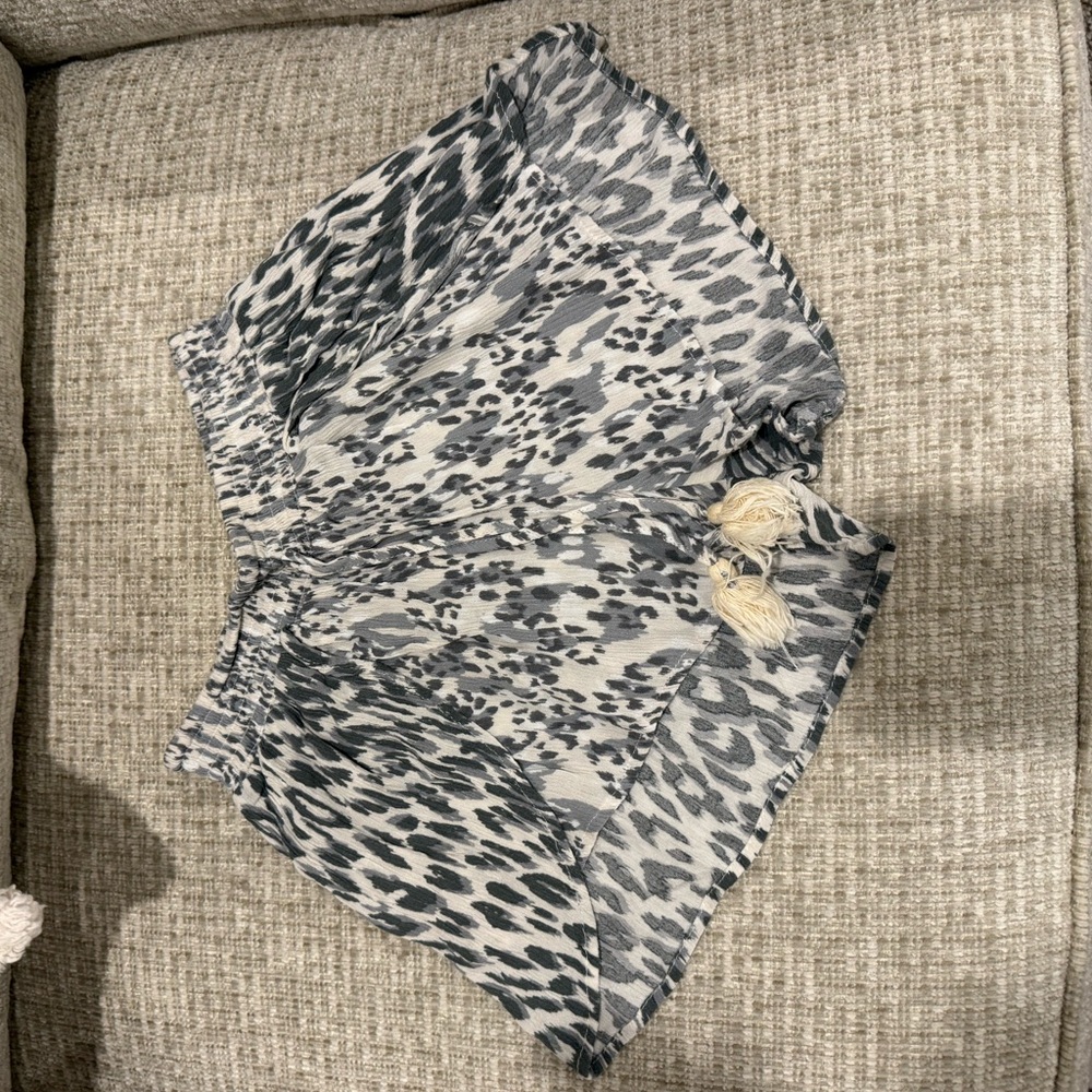Surf Gypsy Black and White Animal Print Shorts